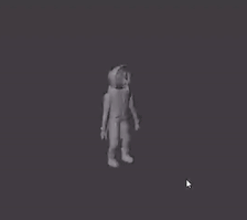 3D model rigged and animated